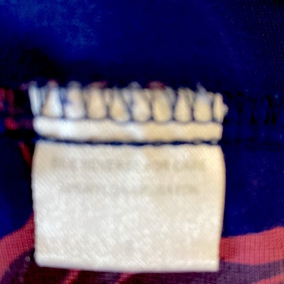 Bobeau burnout midnight blue velvet & lavender chiffon top - Picture 6 of 7